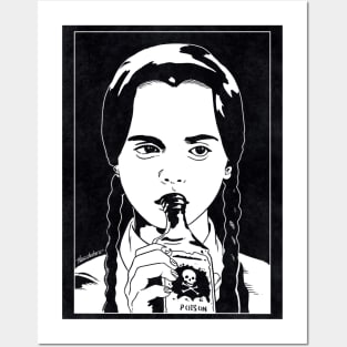 WEDNESDAY - The Addams Family (Black and White) Posters and Art